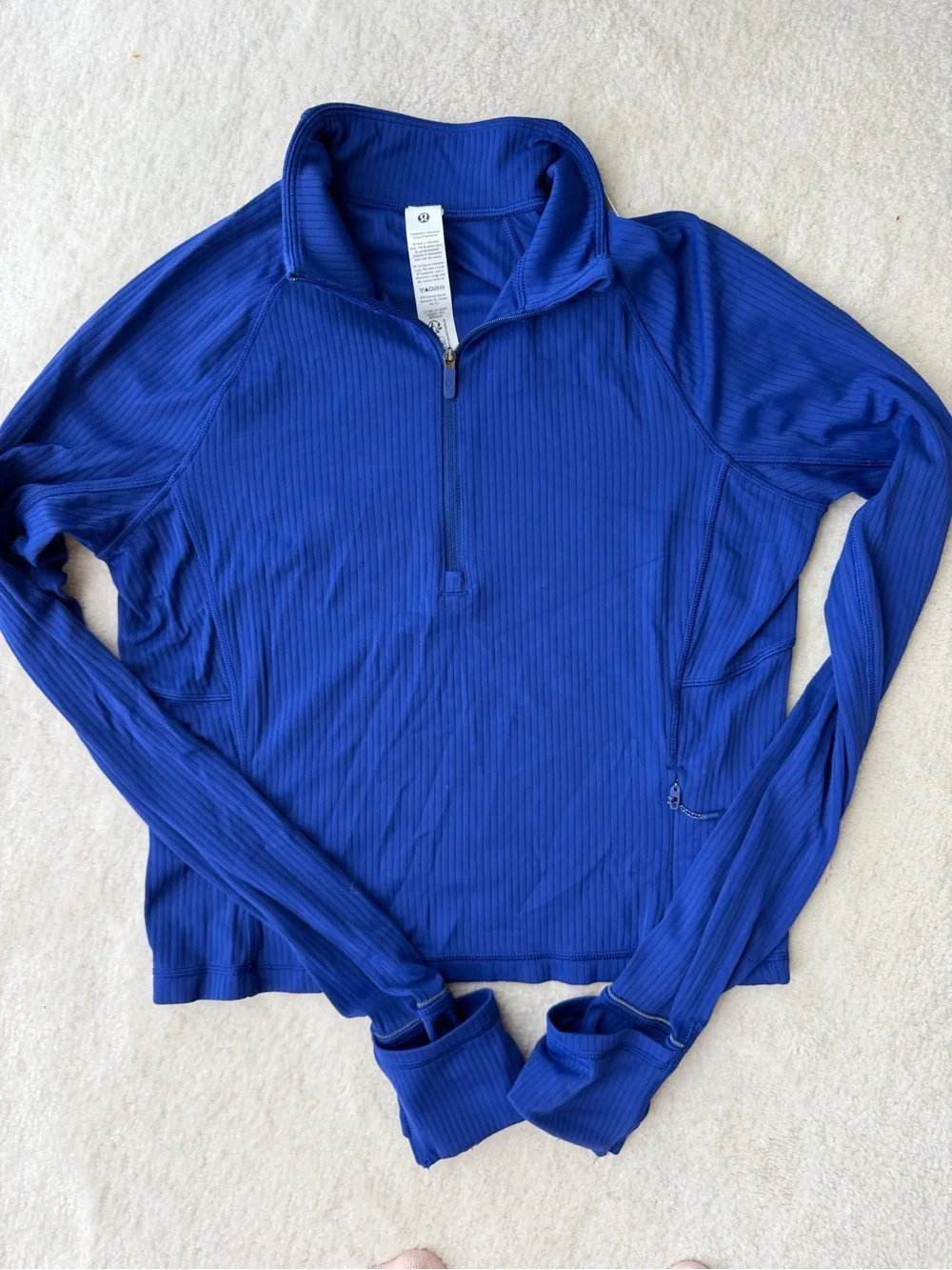 Lululemon Long-Sleeve Half-Zip Top - Royal Blue